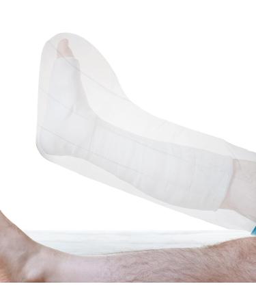 DOITOOL Foot Sleeve for Shower - White Waterproof Leg Cast Cover for Injured Foot - Buy Online on GoSupps.com