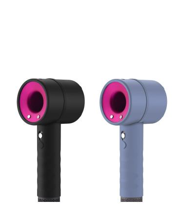 Silicone Hairdryer Case Compatible with HD01 HD03 Dyson Hairdryer Travel Hair Dryer Skin Protective Case Cover (Black Purple)