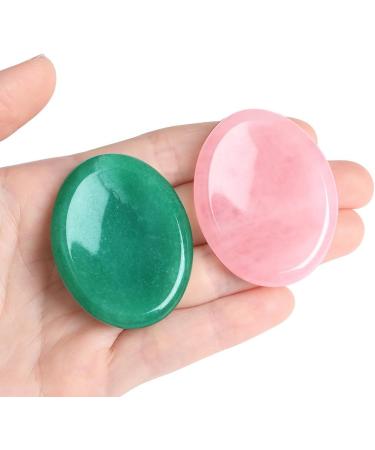 Green Aventurine Healing Stones | Oval Gemstone for Wiccan & Reiki | Stress Relief & Energy Balancing - International Shipping - Buy Online on GoSupps.com