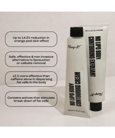 Plump It! No Lipo Body Contouring Kit | Slimming Exfoliant & Cream | Ceramic Gua Sha for Smooth Skin - Buy Online on GoSupps.com