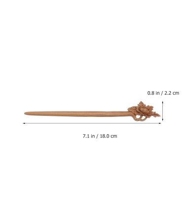 Vintage Wooden Hair Chopsticks - Peony Updo Hairpin for Girls | International Shipping - Buy Online on GoSupps.com