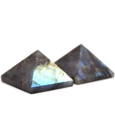 Natural Crystal Rough Natural Labradorite Quartz Stone Pyramid Crystals Polyhedron 40mm-45mm 1pc PEIQIYIN - Buy Online on GoSupps.com