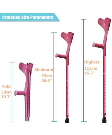 A Pair Foldable Forearm Crutches(Pink/Blue) Height Adjustable Crutches(93-115cm) Aluminum Lightweight Crutches Suitable Height 4'7 -6' (Color : Pink Size : Pair) Independence Blu Single - Buy Online on GoSupps.com