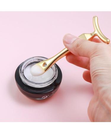 T-Shaped Eye Cream Stick | Metal Massage Tool & Heart-Shaped Eye Spoon - B-Golden | Best Eye Care Solutions for All Skin Types - Buy Online on GoSupps.com