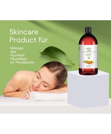 Buy Seveda Organic Massage Oil - 1L | Pagra Natur - Premium Special Oil Blend for Relaxation and Therapy - Buy Online on GoSupps.com