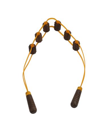 Back massage device made of wood roll rope liberating meridian massage band therapy lymphatic drainage massage device for neck leg back muscle regeneration