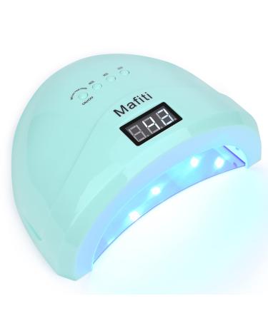 mafiti 48W UV Nail Led Lamp Nail Dryer Manicure/Pedicure uv Light for Gel Nail Automatic Sensor Curing Lamp Gift LCD Display Screen Cyan