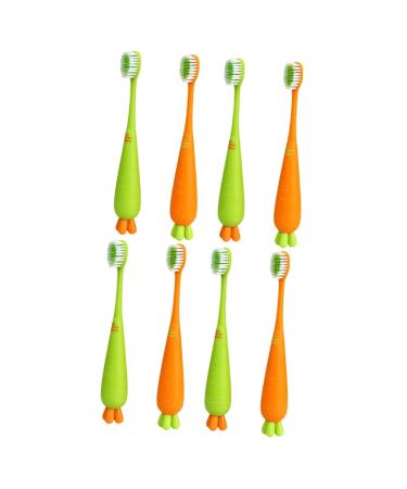 Minkissy 8 STK Carrow Toothbrush Hand toothbrushes for children toothbrushes for toddlers travel toothbrush children's toothbrushes cartoon manual children's toothbrush gently contour brush travel