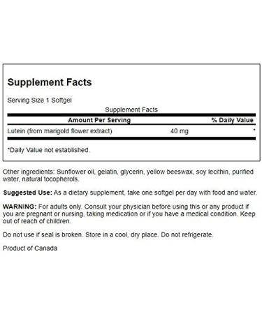 Swanson Lutein 40 mg 60 Softgels | Eye Health Supplement - Buy Online on GoSupps.com