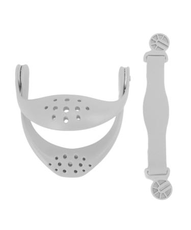 Mokernali 360 Adjustable cervical shaling gray cervical vertebrae traction device neck neck corrector for posture correction and relief of neck pain 16.5 x 13.5 x 17 cm
