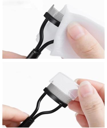Buy 1PC Metal Eyelash Curler & Lash Separator - Foldable Brush for Perfect Curl | Black Beauty Makeup Tool - Buy Online on GoSupps.com