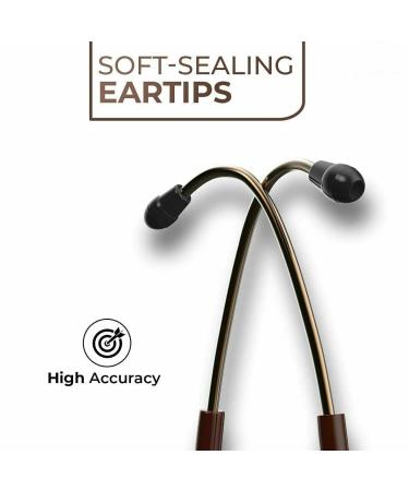 Saini MEDICOS Cardio 3 Monitoring Stethoscope - Copper Finish Chocolate Tube | International Shipping Available - Buy Online on GoSupps.com