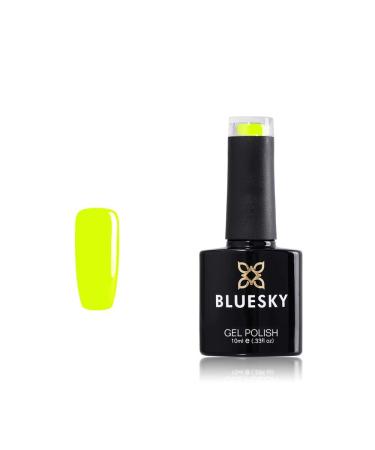 Bluesky Gel Nail Polish Yellow Tastic Neon08 Bright Lemon Neon Yellow Long Lasting Chip Resistant 10 ml (Requires Drying Under UV LED Lamp)
