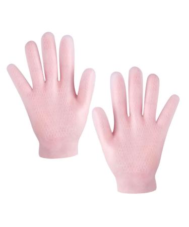 minkissy 1 Pair Nourishing Care Gloves Manicure Cuticle Spa Gloves Moisturizing Spa Gloves Skin Care Gels Gloves Hand Gloves Pink Lotion Female Moisturizing Gloves Sebs Skin Gel Girl Foot