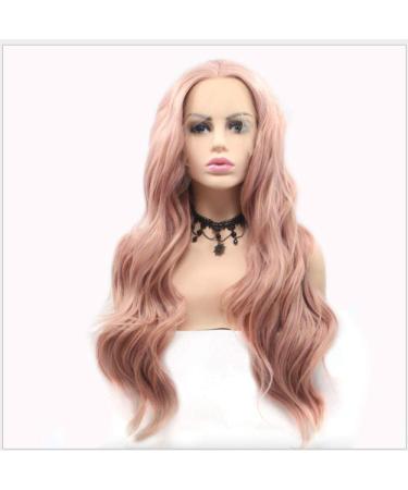 BGHJUE Synthetic Wig Accessories for Women | Dark Root Pink Big Waves | High Temperature Hair Wig for Natural Look - Buy Online on GoSupps.com