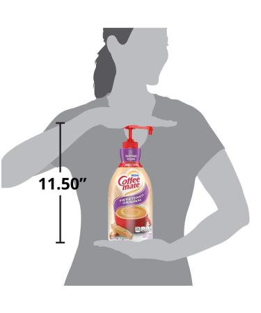 Nestle Coffee mate Sweetened Original Liquid Coffee Creamer Pump Bottle 50.7oz - Non-Dairy, No Refrigeration Needed - Buy Online on GoSupps.com