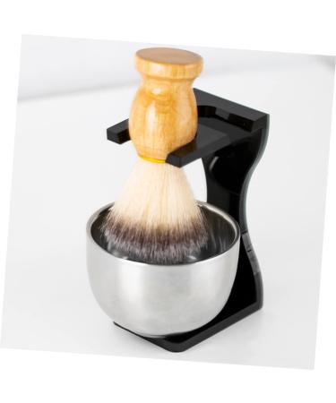 Minkissy Men's Shaving Set - 5 Piece Razor Kit with Brushes Acrylic Stand & Wooden Holder - Premium Grooming for the Modern Man - Buy Online on GoSupps.com