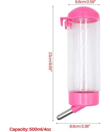 BREUAILY 3Pcs Animal Drinking Bottle 500ml Plastic Guinea Pig Water Bottle Non Drip Hanging Hamster Automatic Water Feeder for Rabbit Guinea Pig Gerbil Chinchillas (Random Color) - Buy Online on GoSupps.com