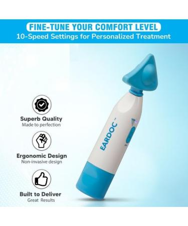 Eardoc - ear pressure relief device Ear Infection Treatment for Adults Ear Ache Pain Relief Eustachi ear unclogger Ear popper eustachian tube unclogger best tinnitus relief ear care product. - Buy Online on GoSupps.com