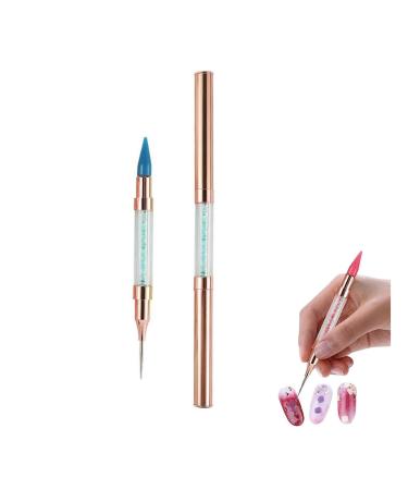 Dual End Rhinestone Pen Tool Nail Rhinestone Picker Dotting Tool Diamond Painting Dotting Pen Nail Art Dotting Pen Pick Up Applicator Dual Tips Dotting Pen Beads for DIY Nail Art Crafts (B)