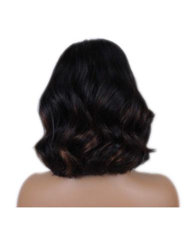 Zana Hair 13x6 Short Bob Lace Front Wig - Loose Wave Ombre Brazilian Remy Hair for Black Women | 10inch 130% Density - Buy Online on GoSupps.com