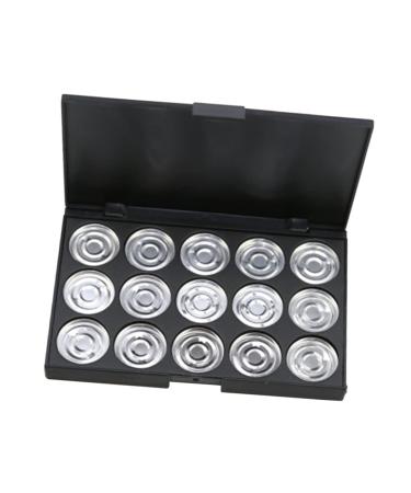 WOONEKY 15 Eyeshadow Case Eyeshadow Palette Travel Makeup Case Empty Cosmetic Estuche De Maquillaje Silver