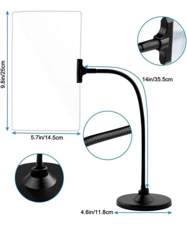 xorea 4X Magnifying Glass with Stand Flexible Gooseneck Full Book Page Magnifying for Low Vision Seniors with Aging Eyes - Buy Online on GoSupps.com