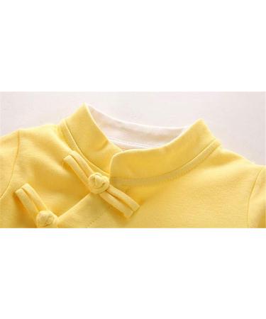 Mud Kingdom Baby Boys Girls Traditional Chinese New Year Jumpsuit - 3 Months Yellow - Buy Online on GoSupps.com