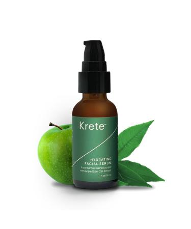 KRETE 30-Seconds Hydrating Facial Serum for Men - Helps with the Appearance of Aging Wrinkles Eye Bags & Redness - Moisturize Smooth Hydrate & Protect Your Skin - Oil-Free All Skin Types