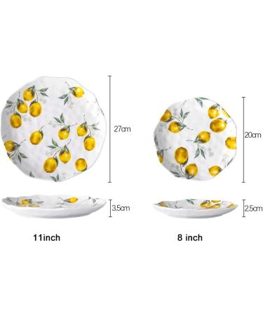 Serving Plates Creative Dinner Plates Lemon Irregular Flat Dinner Steak Salad Plate Snack Plate Household Vegetable Plate Cake Dish Home Kitchen Tableware for Appetizer Dinner and Desserts (Color : 8 Inch - Buy Online on GoSupps.com