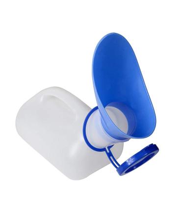 Urinal 1000ml Unisex Urinal Bottles with Cover Male Portable Urinal Pee Bottles Incontinence Seniors Traveling Driving Camping Home Urinal Potty (White One Size) White One Size