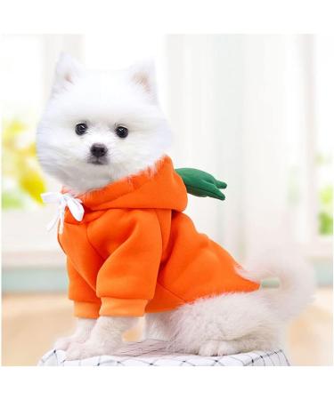 Xiaoyu Dog Hoodies - Warm Sweatshirt Coat for Puppies | Autumn Winter Pet Clothing with Fruit Hood & Carrot Design - Buy Online on GoSupps.com