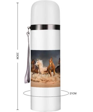 Running Horses Insulated Water Bottle 19 OZ Stainless Steel Travel Mug For Drink Sports Camping Hiking Outdoors - Buy Online on GoSupps.com