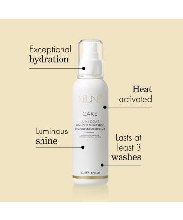 Keune Care Lumi Coat Luminous Shine Spray - Moisture-Repellent Anti-Frizz Smoothing Spray for Lasting Mirror-Like Shine - Buy Online on GoSupps.com