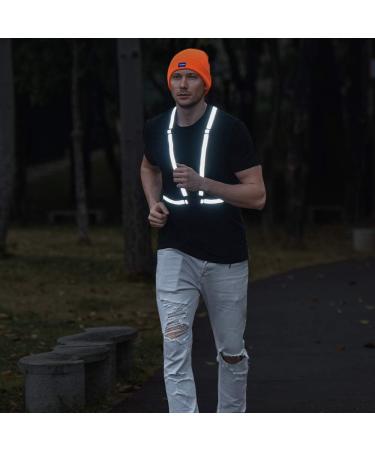 Buy Aykrm Adjustable Reflector Safety Vest for Jogging Running & Biking - Reflective Vest for Adults & Kids - Black - Buy Online on GoSupps.com