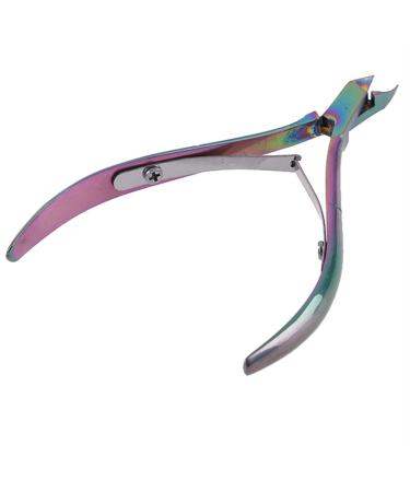 Nail Clipper for Thick Nails 1PCS Nail Art Dead Skin Remover Clipper Scissor Manicure Pedicure Tool Stainless Steel Plating Rainbow Cuticle Nipper Cutter (Color : Style 1)