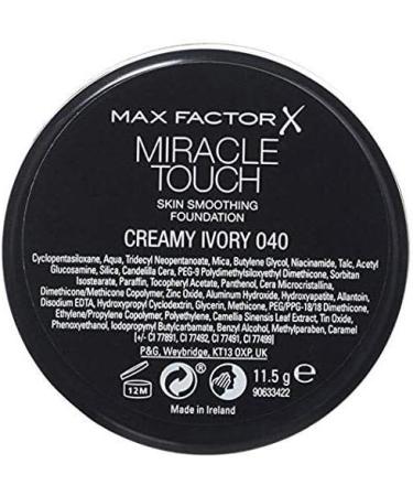Max Factor Miracle Touch Smoothing Foundation 40 Creamy Ivory 11.50g - Old Formula - Buy Online on GoSupps.com
