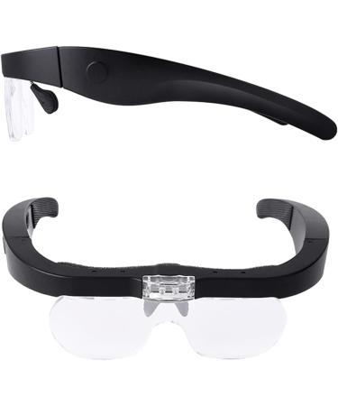 Head-Magnifier Glasses with 2 LED Lights USB-Charging Magnifying Eyeglasses for Reading Jewelry Craft Watch Repair Hobby Hands Free Magnifier for Reading Books Small Gift - Buy Online on GoSupps.com