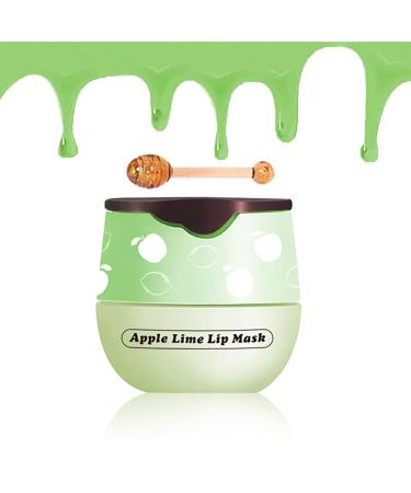 1 Pack Fruit Lip Balm Moisturizing & Smoothing Lip Hydrate Repair Prevent Dry Cracked Lip Sleeping Lip Mask Effective Reduces Lip Lines Lip Care (Apple Lime) 1 Pack Apple Lime