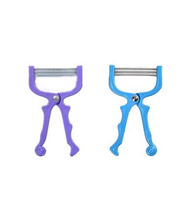 2 Pieces Facial Hair Remover Removal Threader Handheld Spring Facial Hair Epilator Beauty Epilator Tool for Women Facial