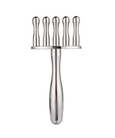 Buy Hohxfyp Acupuncture Pen - Stainless Steel 5 Fork Magnetotherapy Tool for Deep Tissue Massage (6.3 inch Silver) | Manual Acupressure for Face & Body - Buy Online on GoSupps.com