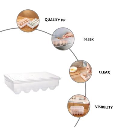 Angoily 1pc 15 Egg Storage Box with Cover Plastic Egg Containers for Food Egg Holder Household Egg Plate Pp - Buy Online on GoSupps.com