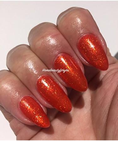 Bluesky Nail Gel Polish Orange Rust Gold Fine Crystal Flame Glitter SJ19 UV LED Soak Off 10ml - Buy Online on GoSupps.com