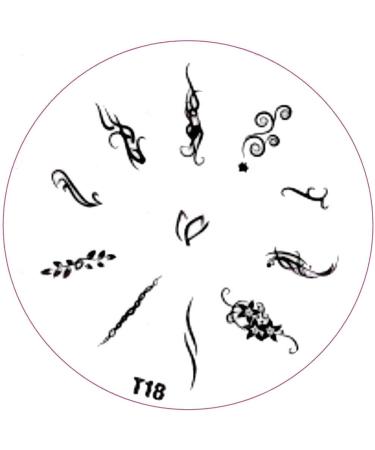 ++SPECIAL ITEM++ Stamping stencil T-series: T18 tendrils flowers ornaments