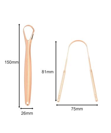2-Piece Tongue Scraper Set for Fresh Breath | Gold Mouth Care Tools - Shop Internationally - Buy Online on GoSupps.com