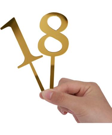 Number Cake Topper 0-9 Birthday Cake Toppers Happy Anniversary Cake Topper Personalised Cake Topper Gold Cake Decorations Acrylic Cake Topper Personalised for Birthday Party Mariage DIY Cake - Buy Online on GoSupps.com
