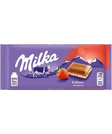  Milka Milka Chocolate with Strawberry Yogurt 2 x 100g - Buy Online on GoSupps.com