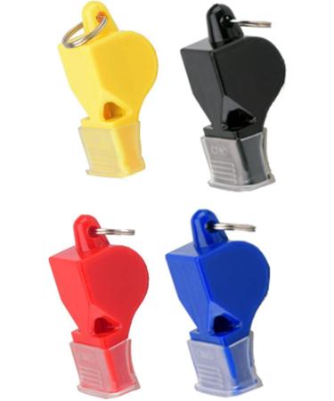 Yoezuo Pipe with Lanyard - 4 Colorful Plastic Whistles for Sports & PE | Football School Activities - Buy Online on GoSupps.com