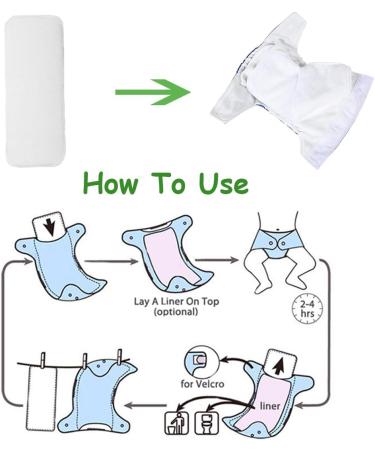 Reusable Microfiber Diaper Inserts - 15x36cm 5 Pack White - Eco-Friendly & International Shipping - Buy Online on GoSupps.com