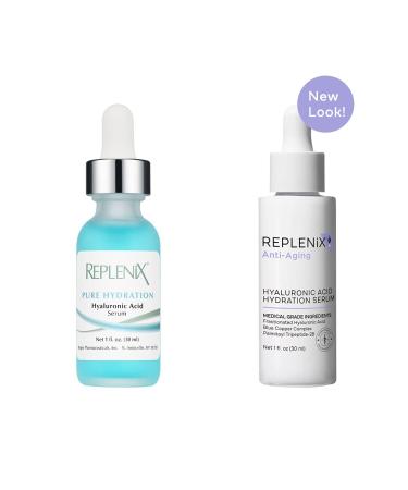 Replenix Pure Hydration Hyaluronic Acid Serum - Medical Grade Anti-Aging Treatment - 1 oz - Reduce Wrinkles, Even Skin Tone, and Firm Skin - Buy Online on GoSupps.com